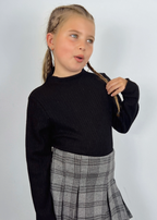 Pull Col Montant Maille Côtelée Fille - MINI MIGNON PARIS - Enfants - MINI MIGNON PARIS