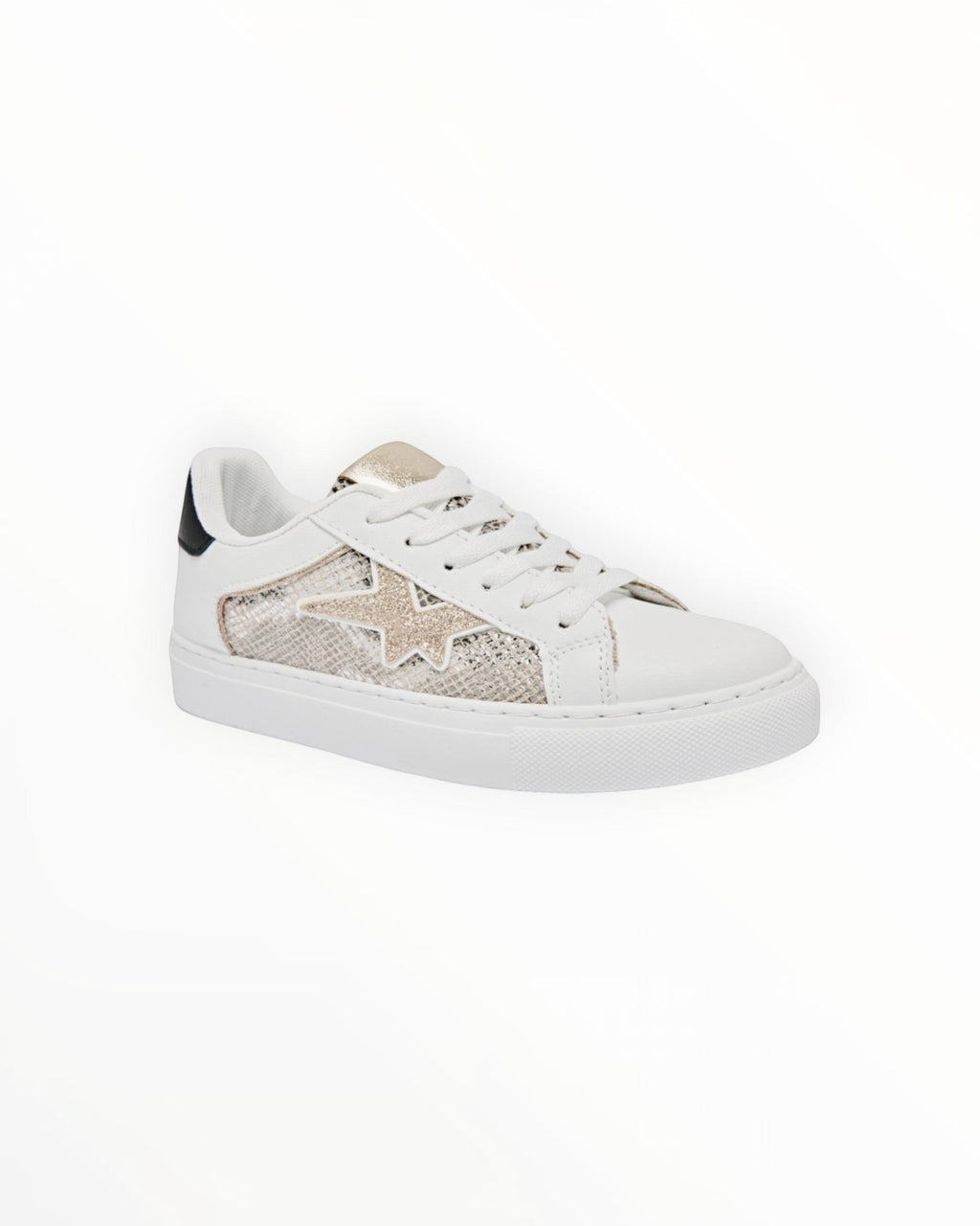 Basket Basse Lacets Étoile Texturée Cuir Synthétique Textile – ERYNN - Chaussure Femme - ERYNN
