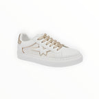 Basket Basse Lacets Étoile Texturée Cuir Synthétique Textile – ERYNN - Chaussure Femme - ERYNN