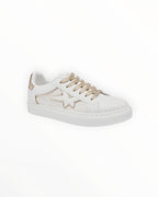 Basket Basse Lacets Étoile Texturée Cuir Synthétique Textile – ERYNN - Chaussure Femme - ERYNN