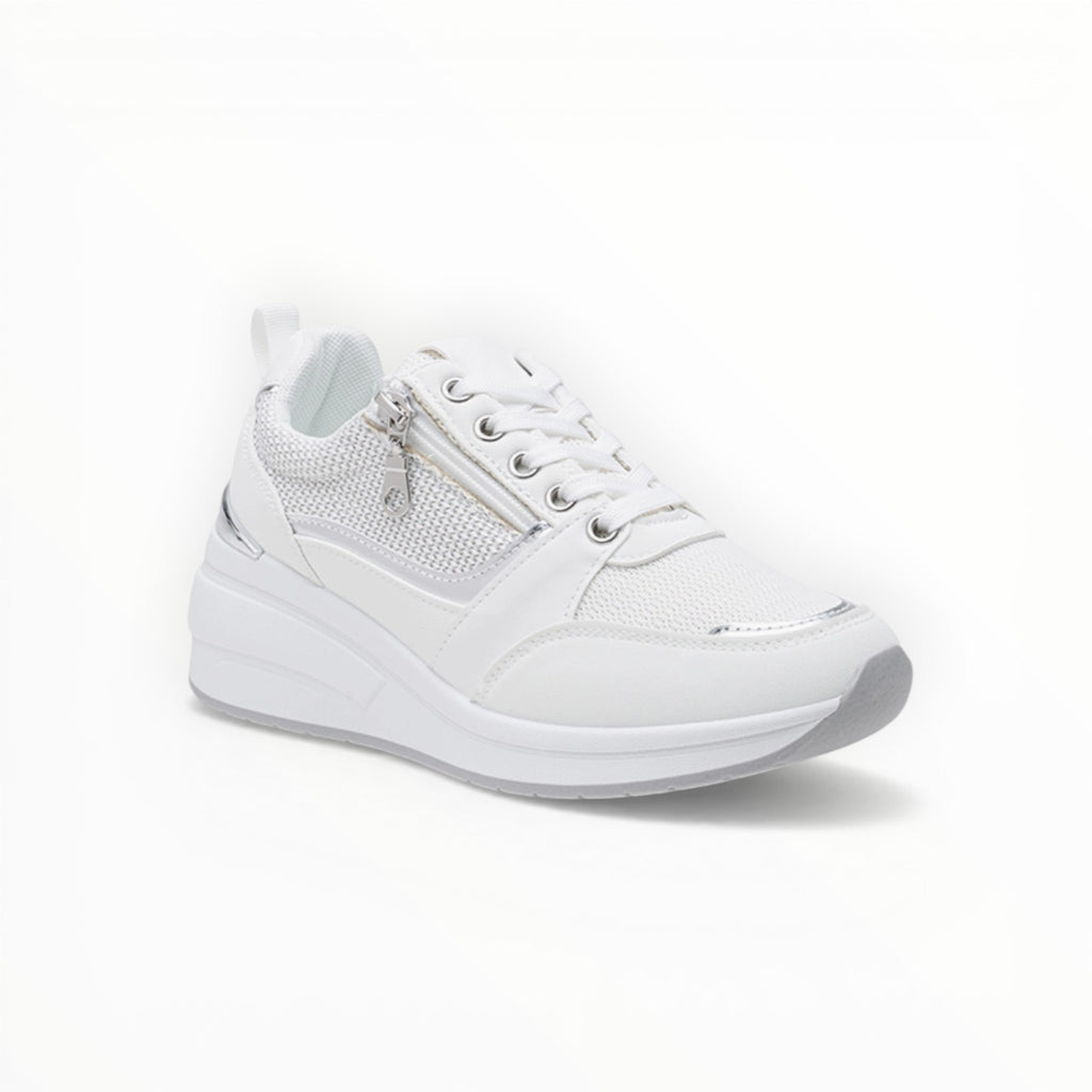 Baskets de Ville Zip Doré Mesh Plateforme – LADY GLORY - Chaussure Femme - LADY GLORY