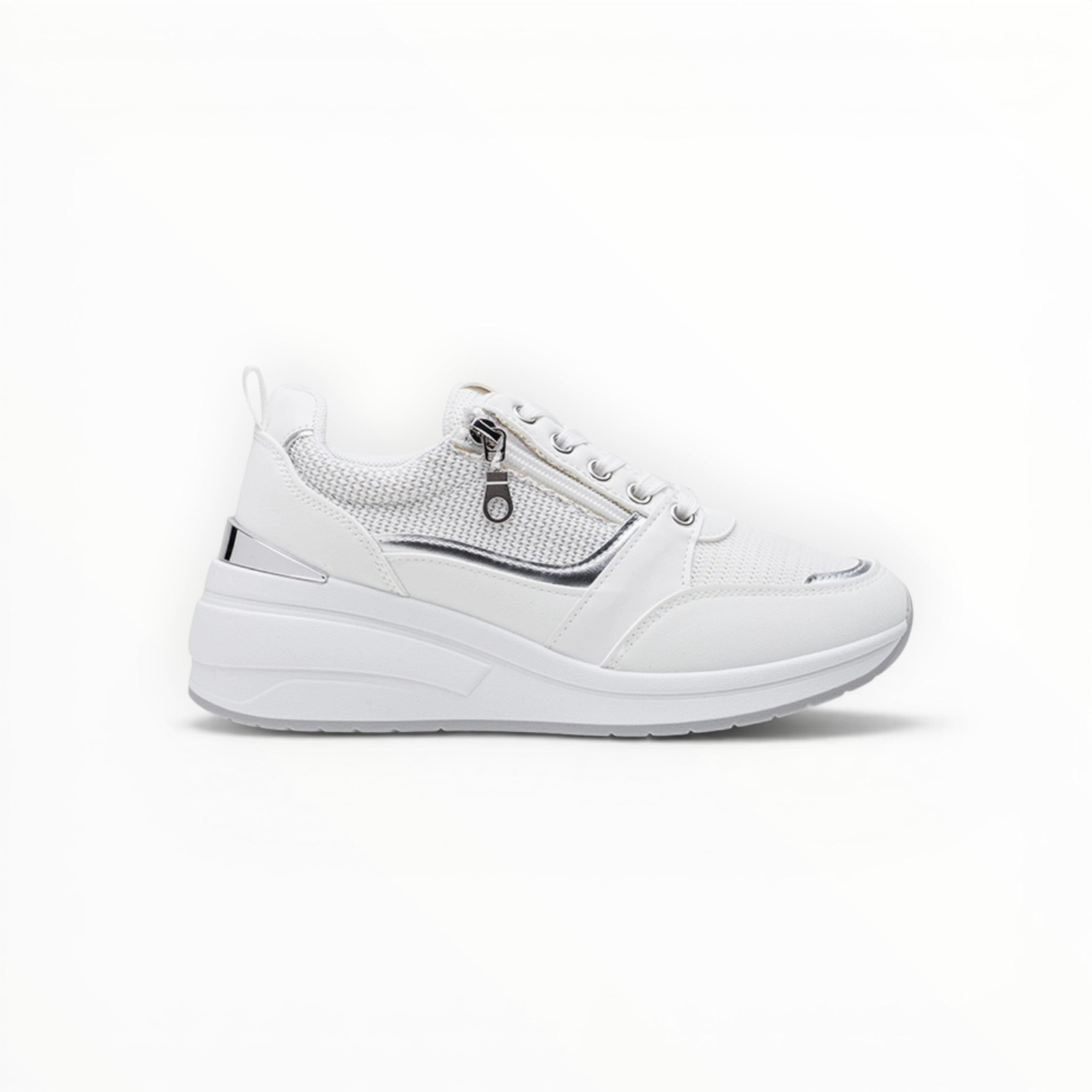 Baskets de Ville Zip Doré Mesh Plateforme – LADY GLORY - Chaussure Femme - LADY GLORY