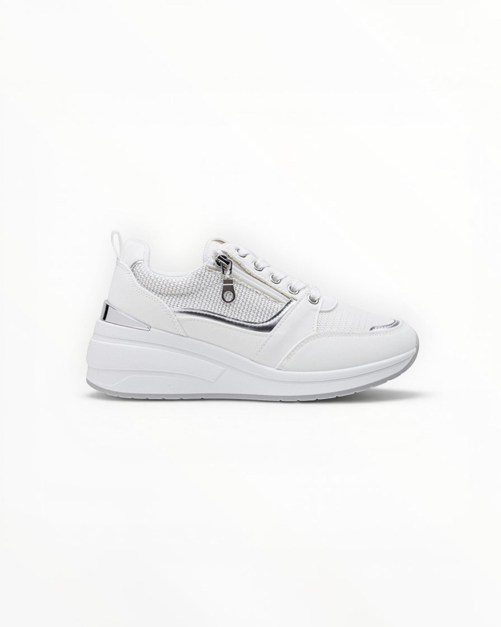 Baskets de Ville Zip Doré Mesh Plateforme – LADY GLORY