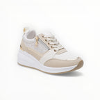 Baskets de Ville Zip Doré Mesh Plateforme – LADY GLORY - Chaussure Femme - LADY GLORY