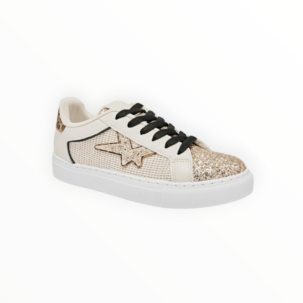 Basket Basse Lacets Étoile Texturée Cuir Synthétique Textile – ERYNN - Chaussure Femme - ERYNN