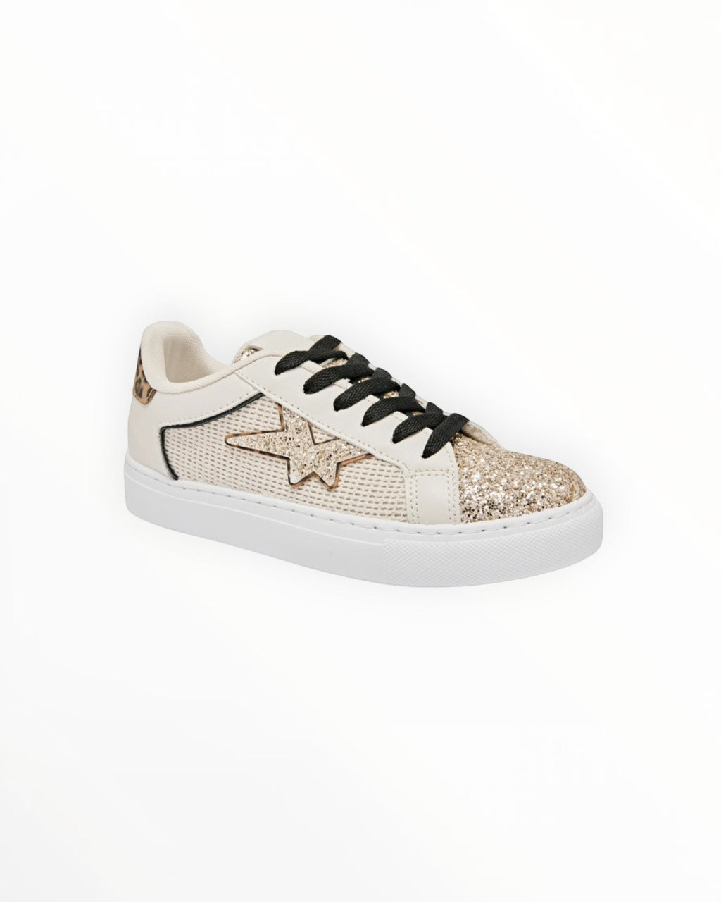 Basket Basse Lacets Étoile Texturée Cuir Synthétique Textile – ERYNN