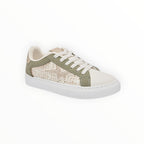 Basket Basse Lacets Étoile Texturée Cuir Synthétique Textile – ERYNN - Chaussure Femme - ERYNN
