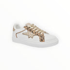 Basket Basse Lacets Étoile Texturée Cuir Synthétique Textile – ERYNN - Chaussure Femme - ERYNN