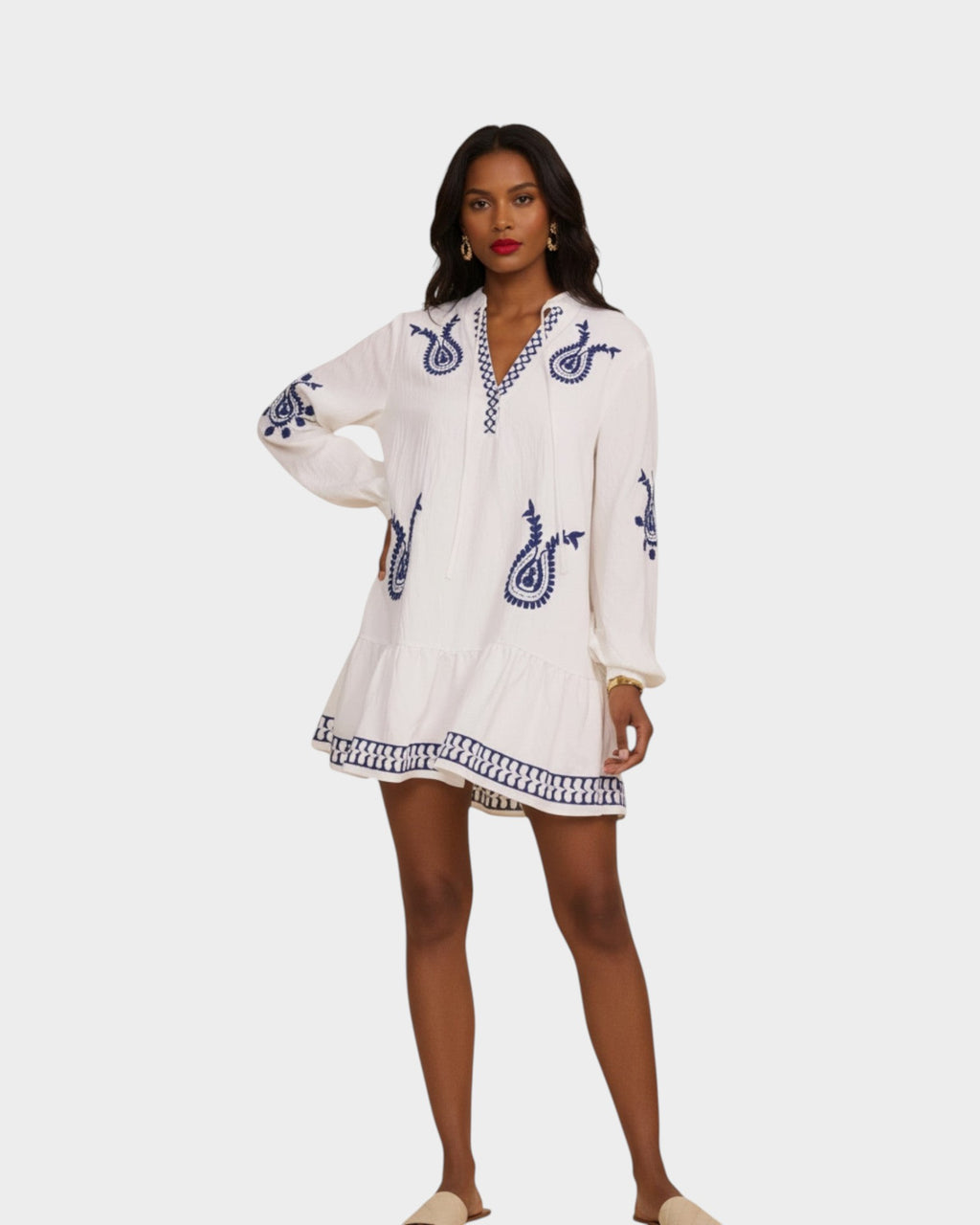 Tunique Brodée Bohème – FRIME - Tunique Femme - Frime