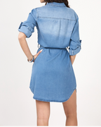 Robe Chemise Délavée Stretch – ANA & LUCY
