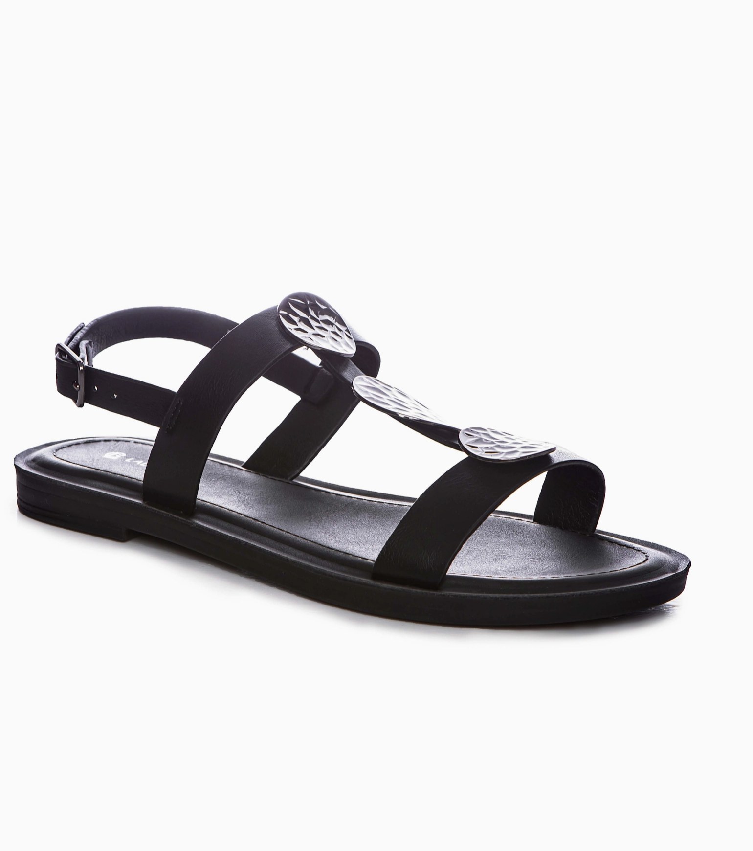 Sandales Nu-Pieds Empiècements Métal Boucle – LADY GLORY