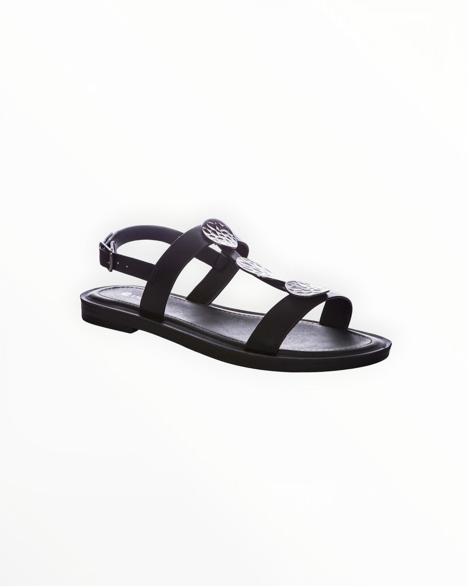Sandales Nu-Pieds Empiècements Métal Boucle – LADY GLORY