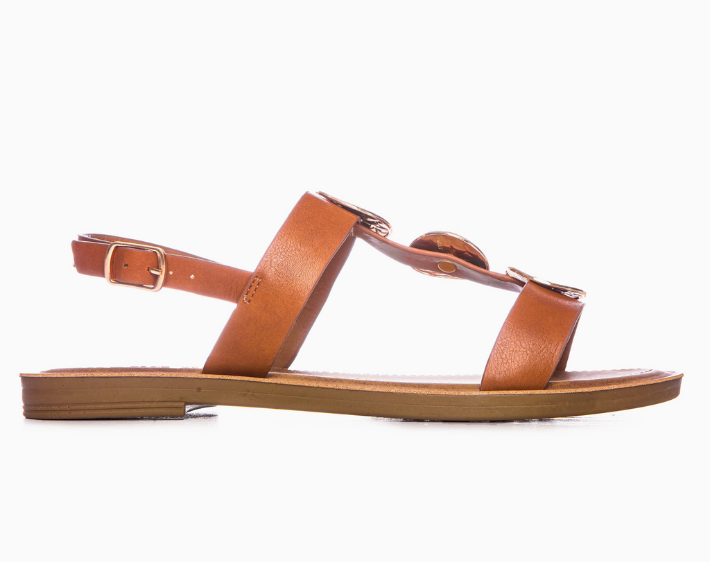 Sandales Nu-Pieds Empiècements Métal Boucle – LADY GLORY