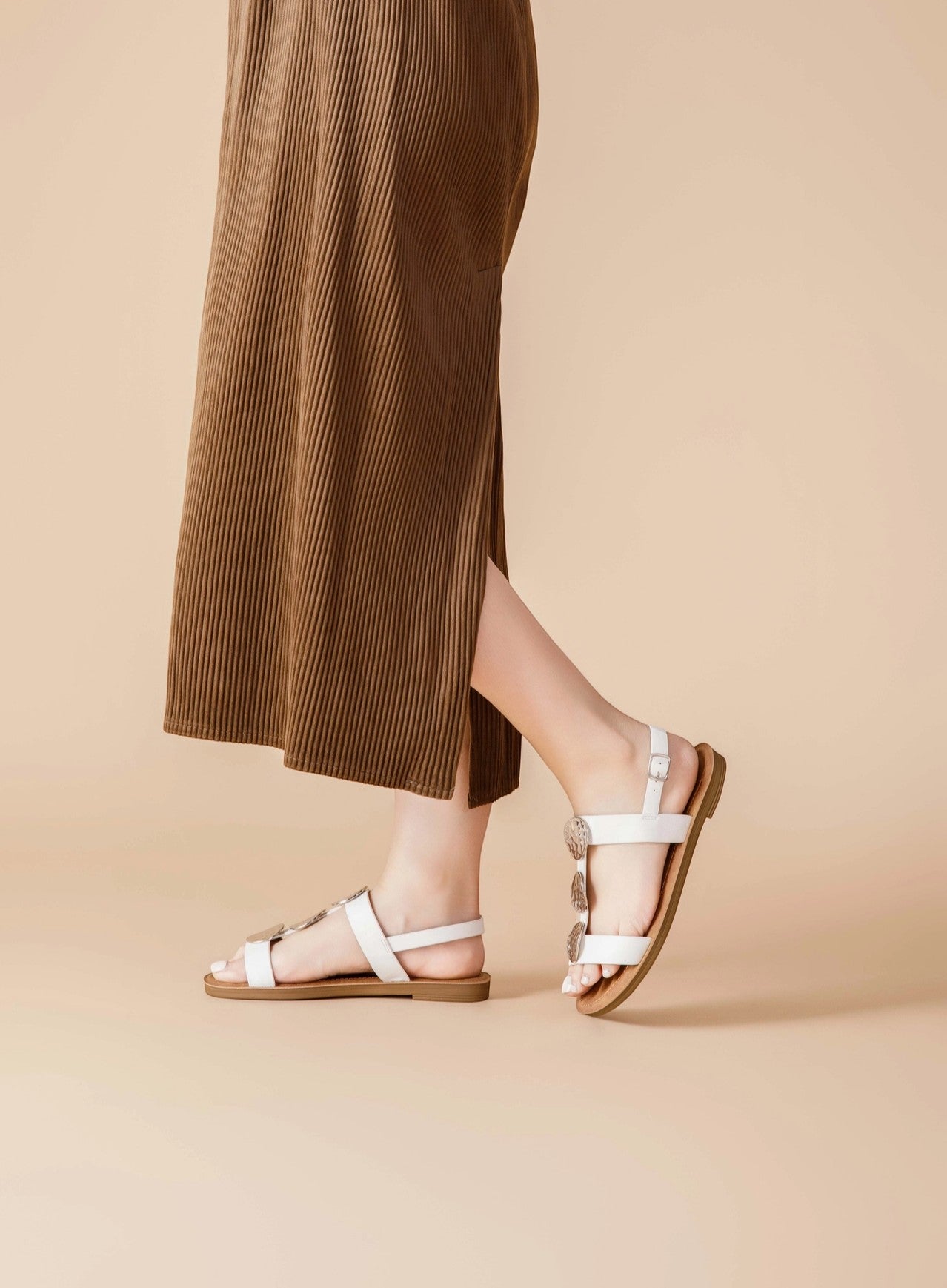 Sandales Nu-Pieds Empiècements Métal Boucle – LADY GLORY - Chaussure Femme - LADY GLORY