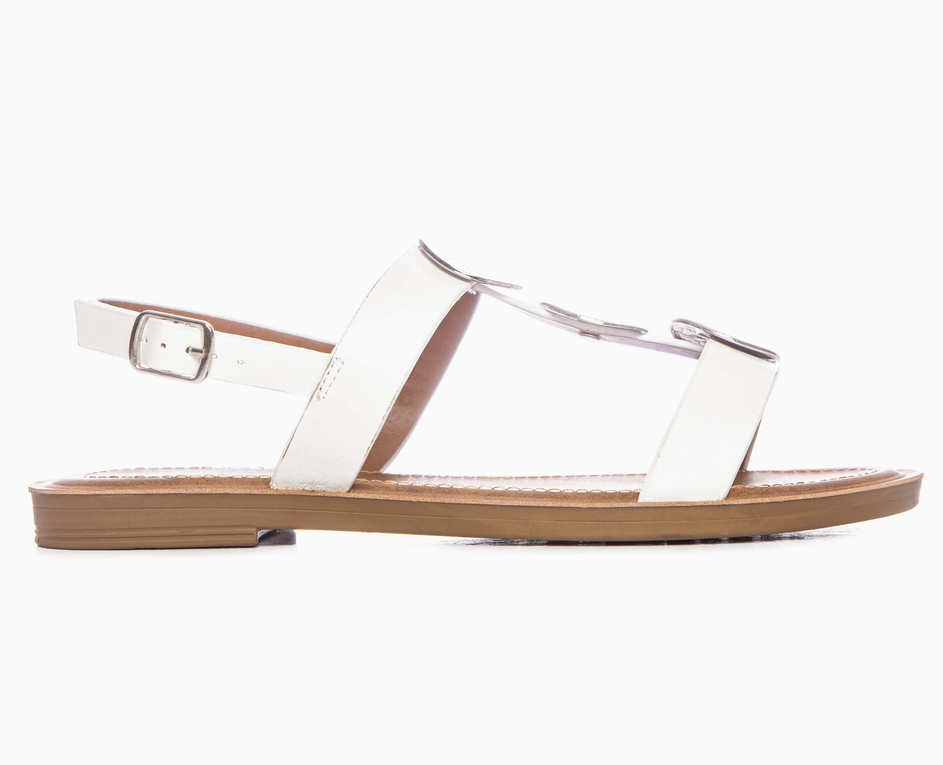 Sandales Nu-Pieds Empiècements Métal Boucle – LADY GLORY