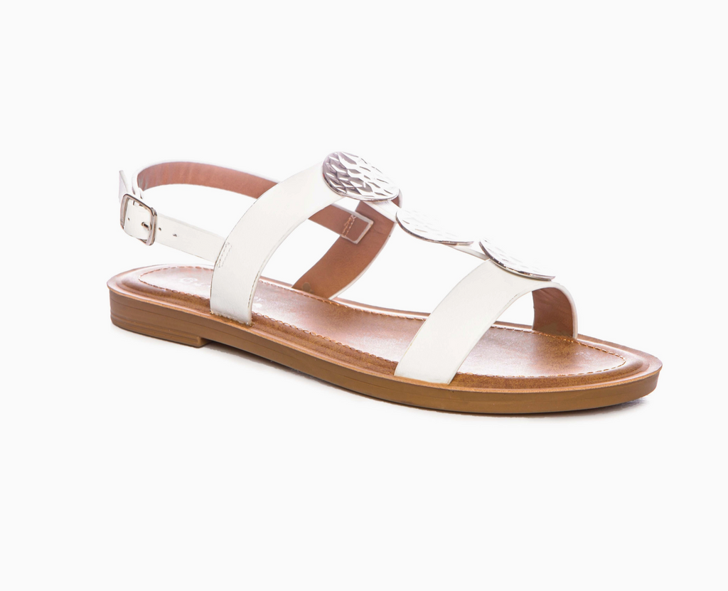 Sandales Nu-Pieds Empiècements Métal Boucle – LADY GLORY