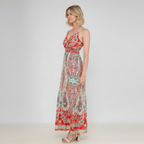 Robe Longue Motifs Dorés Bretelles – LES GRENOUILLES DU MARAIS