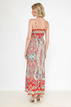 Robe Longue Motifs Dorés Bretelles – LES GRENOUILLES DU MARAIS