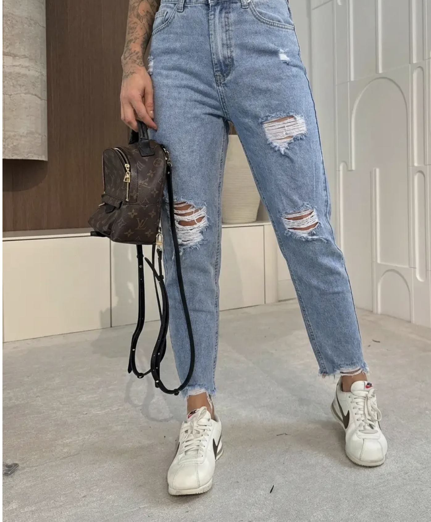 Jean Mom Fit Bleu ESTEE BROWN