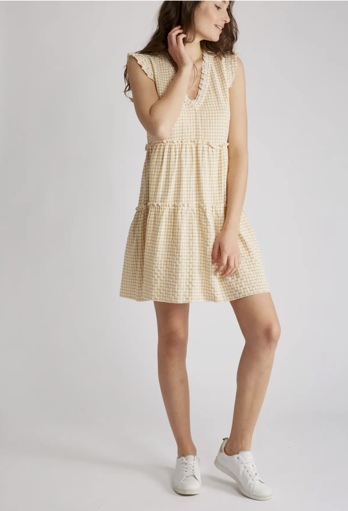 Robe Courte Imprimé Vichy OLIVE – ANDY & LUCY - Robes Femme - Andy & Lucy