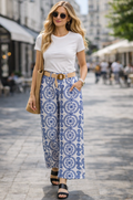 Pantalon Ample Motifs Géométriques Lucky Nana - Jean et pantalon - Lucky Nana