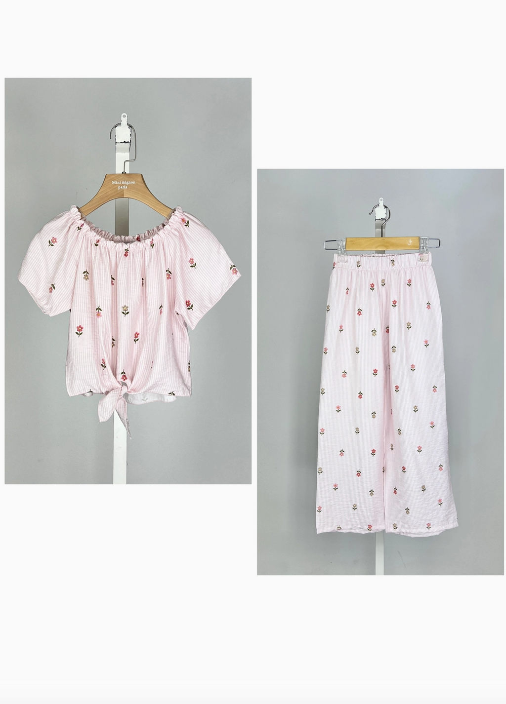 Ensemble 2 Pièces Fleurs Fille - MINI MIGNON PARIS