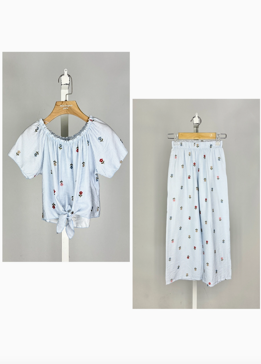 Ensemble 2 Pièces Fleurs Fille - MINI MIGNON PARIS