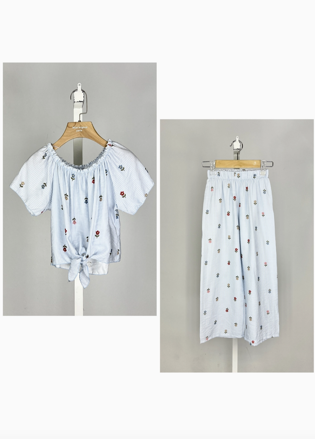 Ensemble 2 Pièces Fleurs Fille - MINI MIGNON PARIS