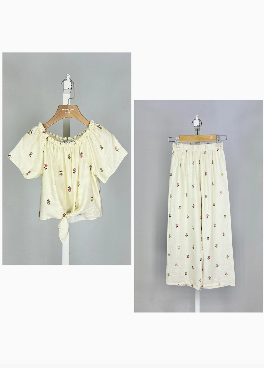 Ensemble 2 Pièces Fleurs Fille - MINI MIGNON PARIS