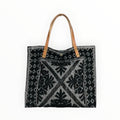 Sac Cabas Coton et Cuir Tapisserie LOUISA LEE