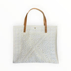 Sac Cabas Coton et Cuir Tapisserie LOUISA LEE