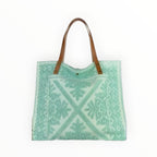Sac Cabas Coton et Cuir Tapisserie LOUISA LEE