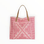 Sac Cabas Coton et Cuir Tapisserie LOUISA LEE