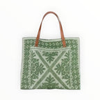 Sac Cabas Coton et Cuir Tapisserie LOUISA LEE