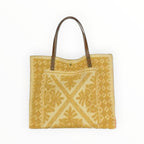 Sac Cabas Coton et Cuir Tapisserie LOUISA LEE