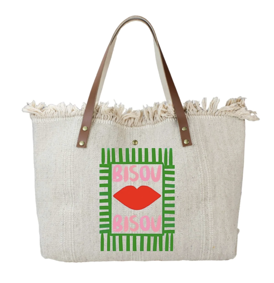 Sac Cabas Coton Garni Cuir LOUISA LEE