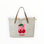 Sac Cabas Coton Garni Cuir LOUISA LEE
