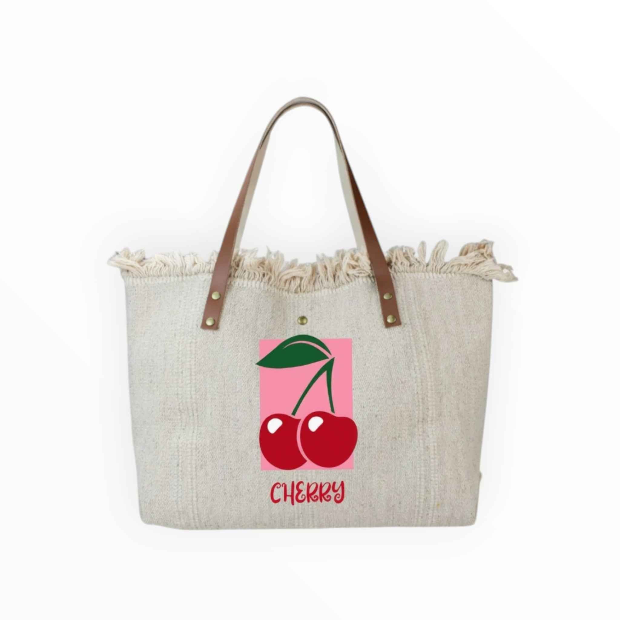 Sac Cabas Coton Garni Cuir LOUISA LEE