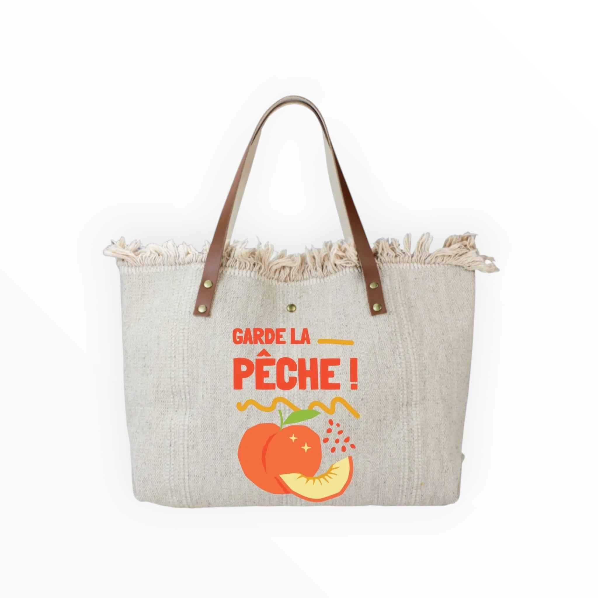 Sac Cabas Coton Garni Cuir LOUISA LEE