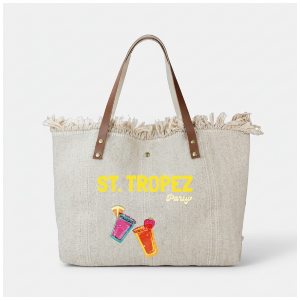 Sac Cabas Coton et Cuir Louisa Lee