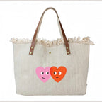 Sac Cabas Coton Garni Cuir LOUISA LEE
