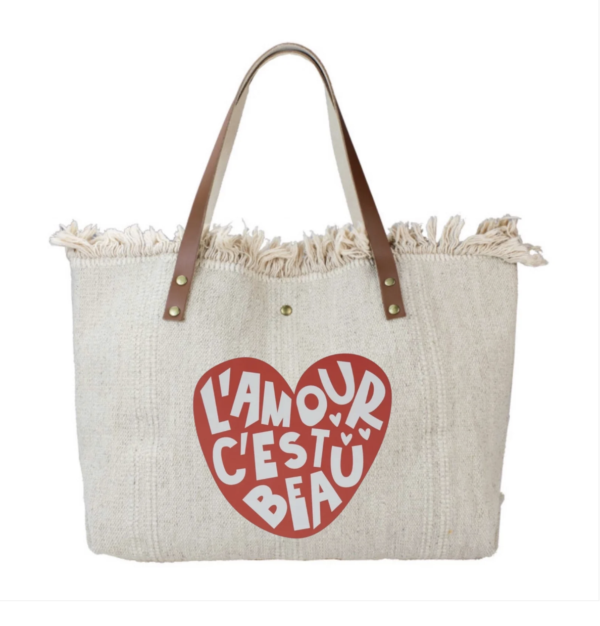 Sac Cabas Coton Garni Cuir LOUISA LEE