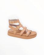 Sandale Gladiateur Simili Cuir Brides Cloutées Semelle Épaisse – Stephan Paris