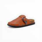 Mules Simili Cuir Boucle Métallique Semelle Liège Stephan Paris