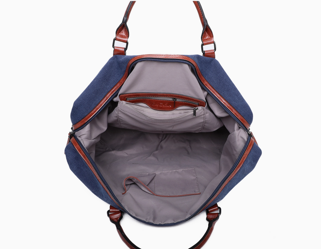 Sac Week-End Bimatières Zippé Bandoulière Inès Delaure - Sacs - INES DELAURE