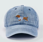 Casquette en coton avec broderie chien - Accessoires - ÉLINE L'ATELIER