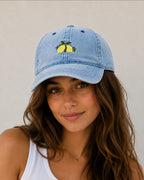 Casquette en coton avec broderie citrons - Accessoires - ÉLINE L'ATELIER