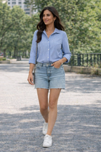 Chemise en Coton à Rayures – ESTEE BROWN - Chemise Femme - ESTEE BROWN