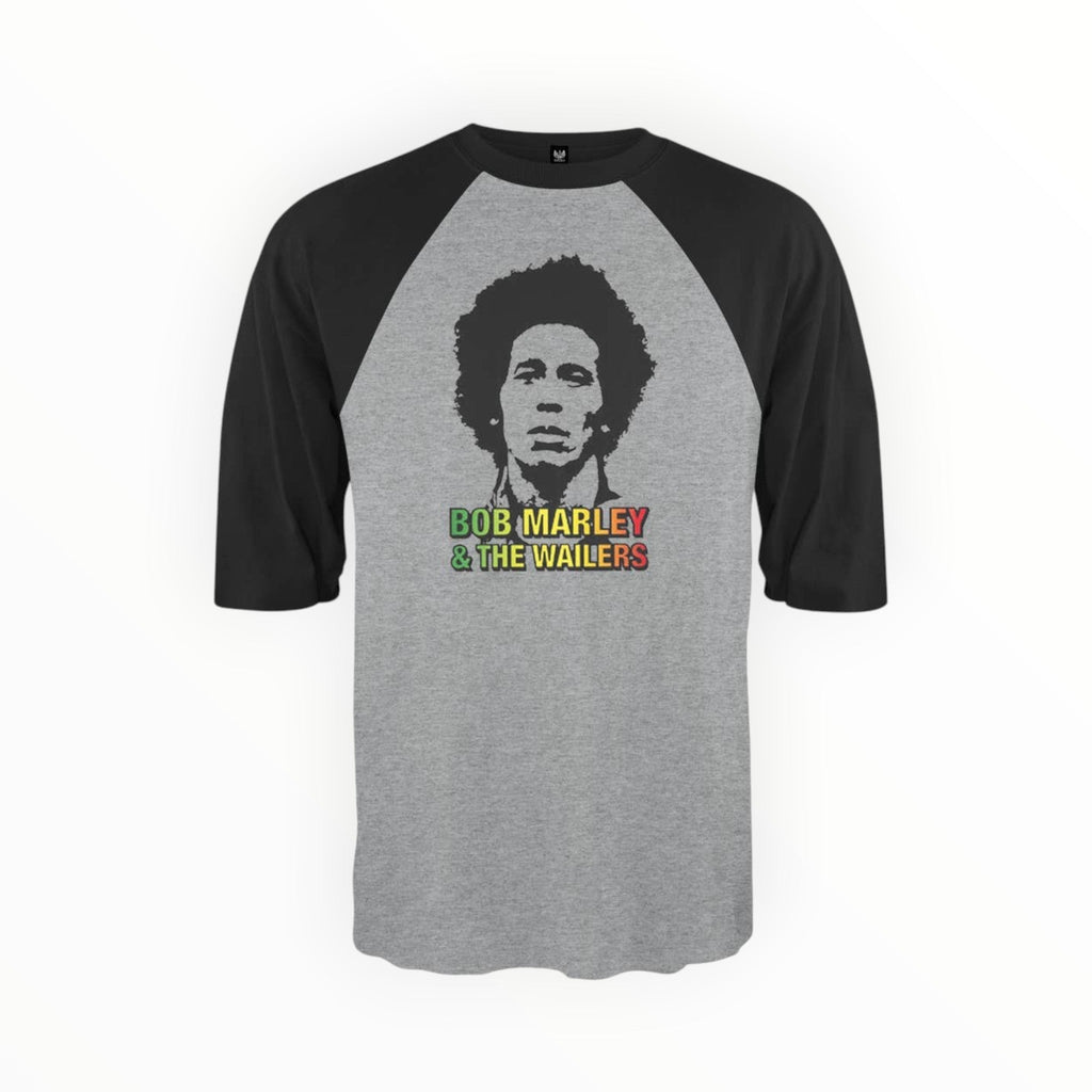 T-shirt Baseball Raglan Bob Marley Bob Wailers Homme