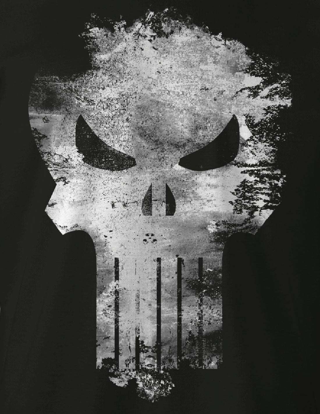 T-shirt Marvel The Punisher - Distress Skull - T-shirt homme - COTTON DIVISION